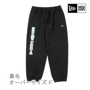 ニューエラ 裏毛 オーバーサイズド スウェット パンツ カレッジロゴ ブラック (13330902) NEWERA  日本正規品｜websports