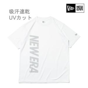 ニューエラ 半袖 涼しい  Tシャツ 吸汗速乾 Vertical Dot Logo ホワイト (13516829)NEWERA パフォーマンスアパレル 正規品｜websports