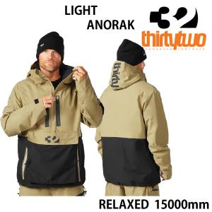 THIRTYTWO 32  23-24 スノーボードウェア メンズ　ジャケット　LIGHT ANORAK -jacket / BLACK TAN  サーティーツー スノーボード・ウエア｜websports