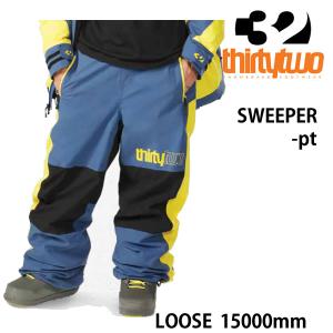 THIRTYTWO 32  23-24 スノーボードウェア メンズ　パンツ　SWEEPER -pants / BLUE YELLOW  サーティーツー スノーボード・ウエア｜websports