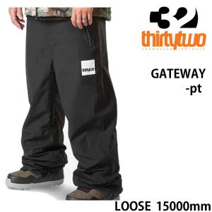 THIRTYTWO 32  23-24 スノーボードウェア メンズ　パンツ　GATEWAY -pants / BLACK  サーティーツー スノーボード・ウエア｜websports