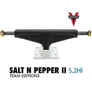 スケートボード トラック 2個セット　 ベンチャー VENTURE TEAM EDITIONS 　SALT N PEPPER2   5.2 HI スケボートラック｜websports