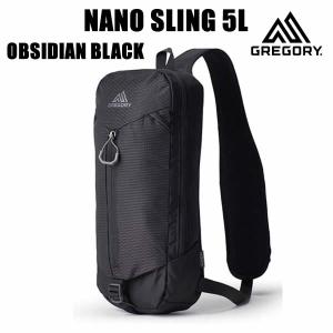 グレゴリー NANO SLING 5L  ナノスリング 5Ｌ  オブシディアンブラック   1452840413　男性女性  GREGORY  ショルダー　ボディバッグ｜websports