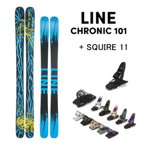 フリースタイルスキー LINE CHRONIC 101 クロニック (23-24 2024)  + 24 マーカー SQUIRE 11 ID 100mm ブレーキ｜websports