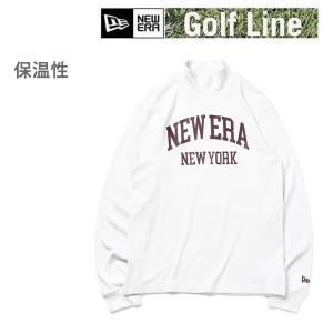 ニューエラ ゴルフ　暖かい ハイカラー 長袖 ウォーム Tシャツ NEW ERA NEW YORK ウィンターコットン オフホワイト(13762724)日本正規品｜websports
