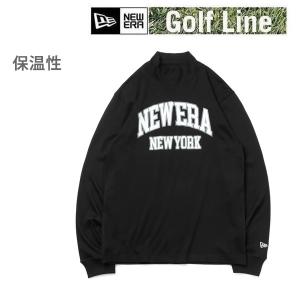 ニューエラ ゴルフ　暖かい ハイカラー 長袖 ウォーム Tシャツ NEW ERA NEW YORK ウィンターコットン ブラック(13762725)日本正規品｜websports