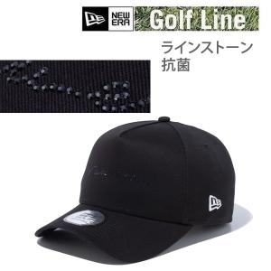 ニューエラ ゴルフ キャップ 9FORTY A-Frame Rhinestone ラインストーン ブラック(13762979) 940　NEWERA 日本正規品【C1】