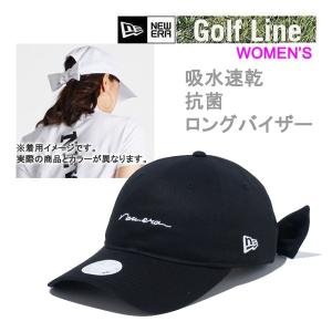 ニューエラ ゴルフ キャップ  Women's 9TWENTY ロングバイザー リボン ブラック(14109131) NEWERA 日本正規品｜websports