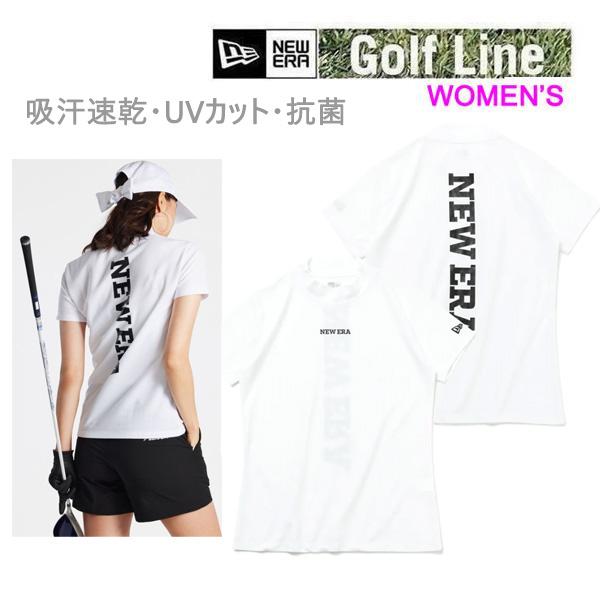 ニューエラ ゴルフウェア  Women&apos;s 半袖 鹿の子 ミッドネック Tシャツ Vertical ...