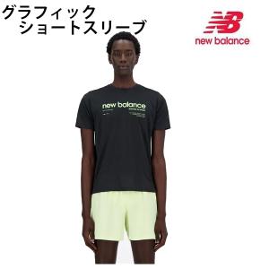 ニューバランス ショートスリーブTシャツ MT41255 グラフィック　ブラックマルチ  Athletics Tee スタンダードフィット new balance｜websports