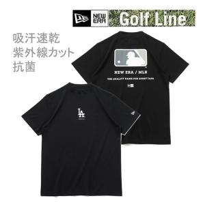 ニューエラ ゴルフ モックネック 半袖 ミッドネック Tシャツ MLB ドジャース ブラック(14109058)日本正規品 NEWERA