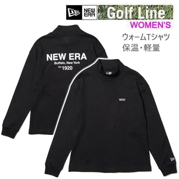 ニューエラ ゴルフ レディース 長袖 ハイネック ウォーム Tシャツ ワードロゴ ブラック (146...