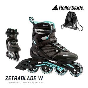 ローラーブレード インラインスケート 大人 レディース ZETRABLADE Women Black-Lt Blue 女性用 ゼトラブレード ROLLERBLADE｜websports