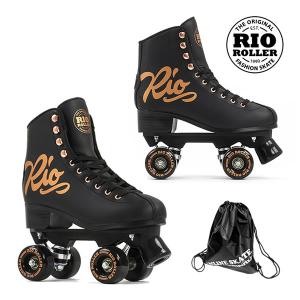 ローラースケート 大人 RIO ROLLER リオローラー ROSE  Black  RIO360  クワッドスケート｜websports