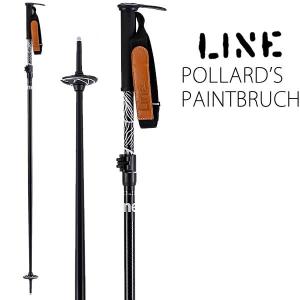 ライン スキーポール  2020  POLLARDS PAINTBRUSH  100〜130cm 伸縮式  ブラック  A1902001010  LINE Ski スキーストック 19-20