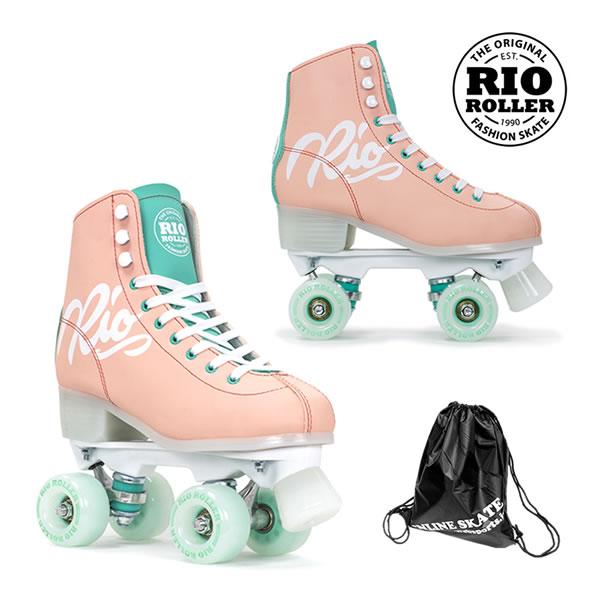 ローラースケート クワッドスケート RIO ROLLER リオローラー SCRIPT  Peach×...