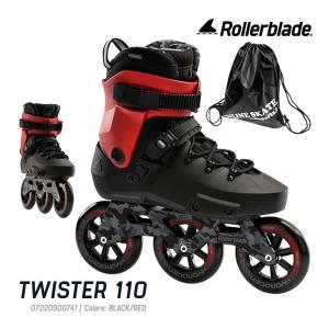 ローラーブレード インラインスケート 大人 2024 TWISTER 110 Black-Red ユニセックス ツイスター110 ROLLERBLADE｜websports