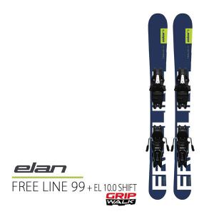 エラン スキー板 2024 FREELINE 99cm グリップウォーク対応 解放式ビンディング付 スキーボード ファンスキー フリーライン 23-24 elan ski｜websports