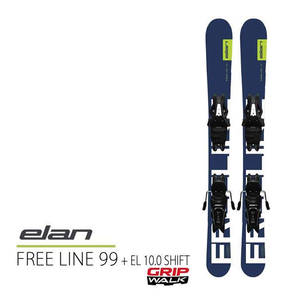 エラン スキー板 2024 FREELINE 99cm グリップウォーク対応 解放式ビンディング付 ...