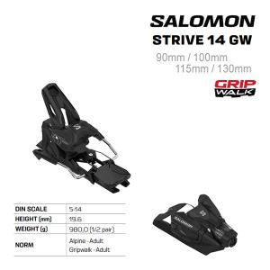 サロモン ビンディング STRIVE 14 GW Black (L41775000) SALOMON ストライブ14 (23-24 2024) フリーライド スキービンディング｜websports