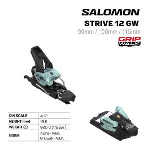 サロモン ビンディング STRIVE 12 GW Bleached Aqua-Gold SALOMON ストライブ12 (23-24 2024) フリーライド ビンディング｜websports