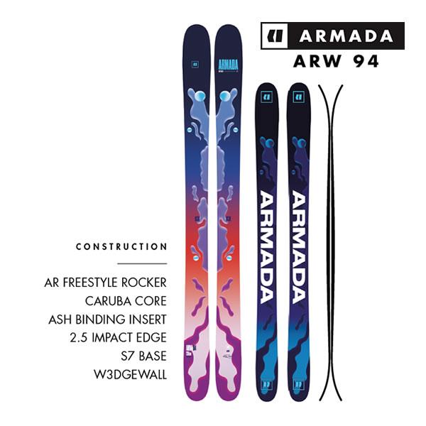 アルマダ スキー板 エーアールダブル 94 ARMADA ARW 94 単品 (板のみ) (23-2...