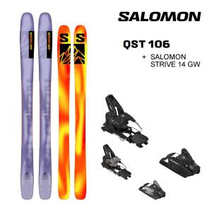 サロモン スキー板 2024 QST 106 フリーライド スキー (23-24 2024) + 25 サロモン STRIVE 14 GW 115mm ブレーキ salomon