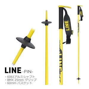 ライン スキーポール 2024 PIN Black-Yellow A2302005013 ピン LINE Skis スキーストック (23-24 2024) 日本正規品｜websports