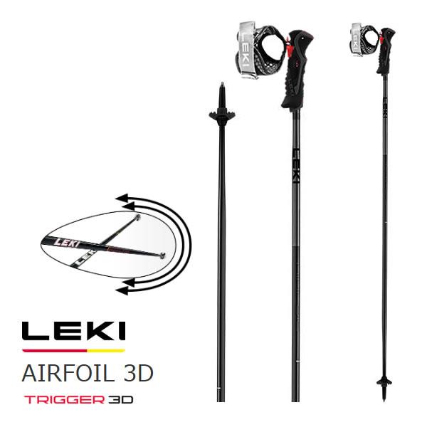 LEKI スキーポール 2026 AIRFOIL 3D ブラック / ダークアンスラサイト 653 ...