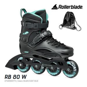 ローラーブレード インラインスケート 大人 女性用 RB 80 Womens Blk/Lt Blu (07400600774) ウーマン ROLLERBLADE ハードシェル