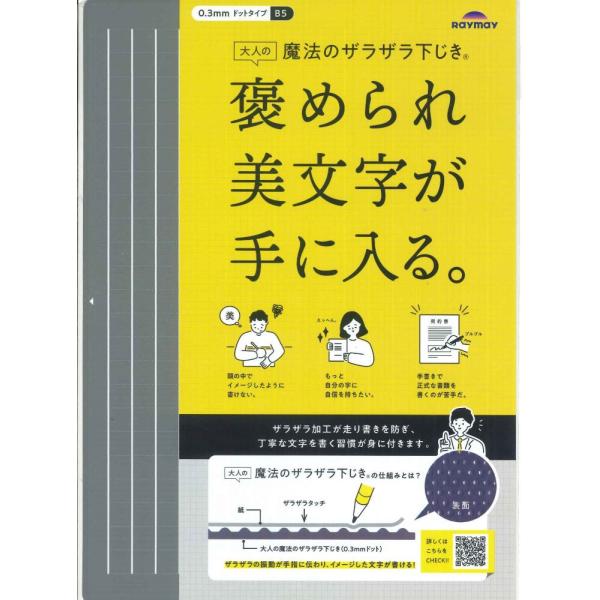 【メール便ＯＫ】レイメイ藤井　魔法のザラザラ下敷き　B5　U1256Nグレー