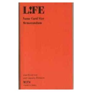 LIFE 名刺型メモランダム 無地(2冊入)　朱 M374
