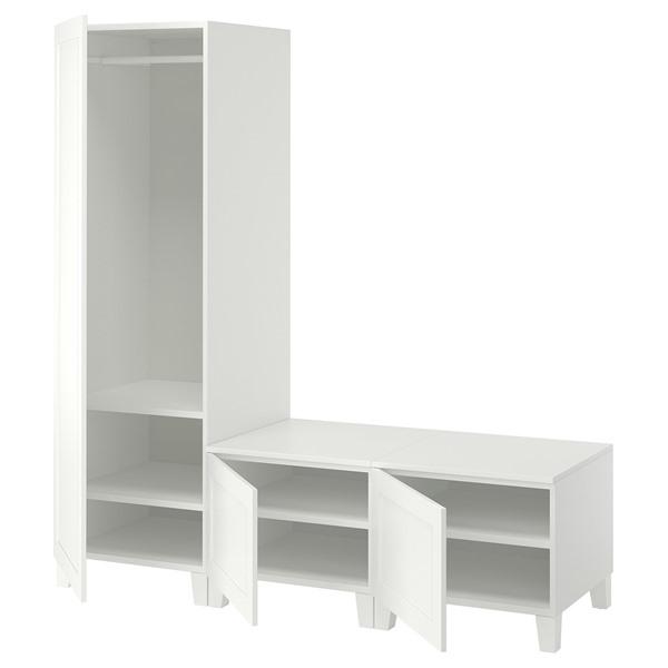 [IKEA/イケア/通販]PLATSA プラッツァワードローブ 扉3枚付, ホワイト/サンニダール ...