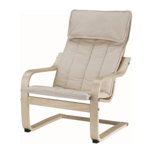 IKEA/イケア POANG 子供用アームチェア, バーチ材突き板, アルモース ナチュラル