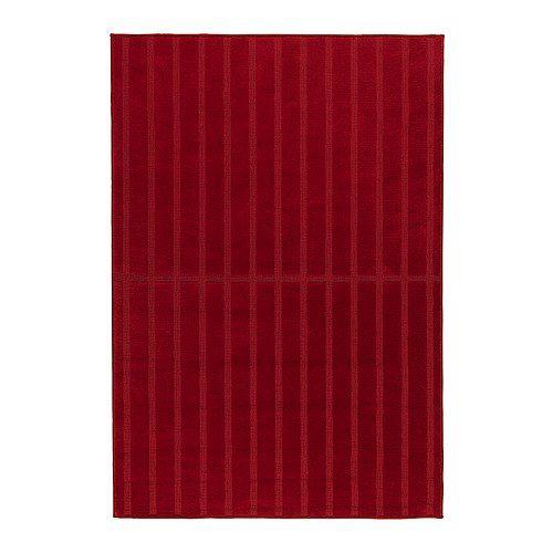 IKEA/イケア HERRUP ラグ パイル短, レッド