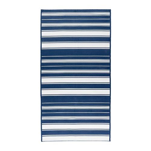 IKEA/イケア ALSLEV ラグ 平織り, ブルー/ホワイト