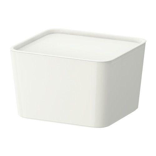 IKEA/イケア PLUGGIS ふた付きボックス, ホワイト
