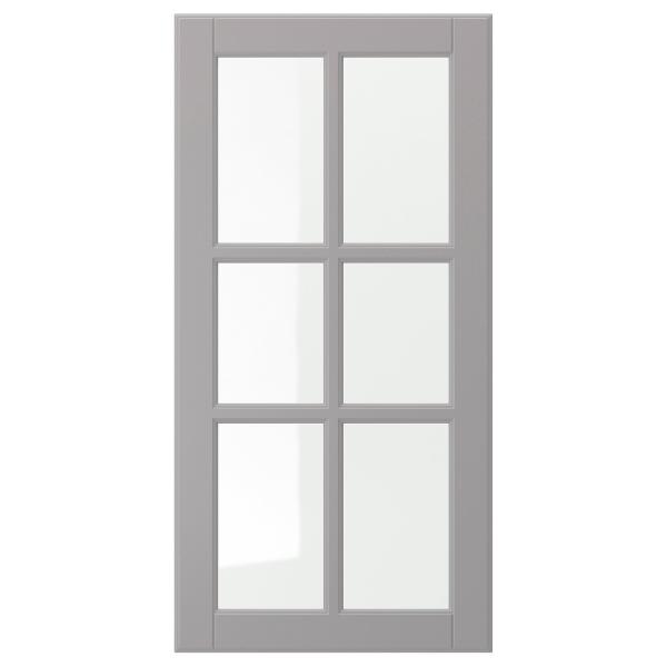 [IKEA/イケア/通販]BODBYN ボードビーン ガラス扉, グレー, 40x80 cm[D](...