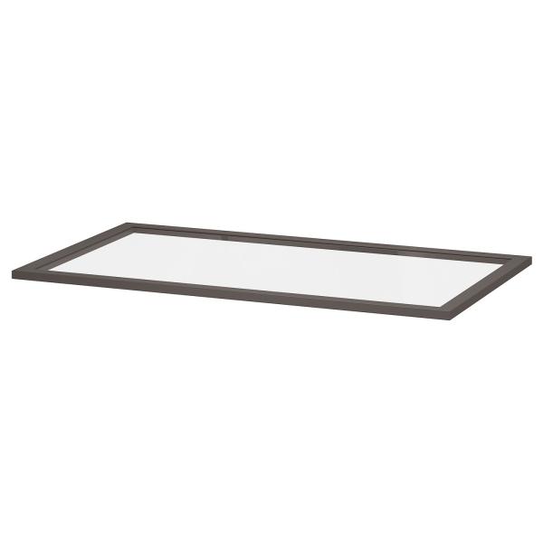[IKEA/イケア/通販]KOMPLEMENT コムプレメント ガラス製棚板, ダークグレー, 10...