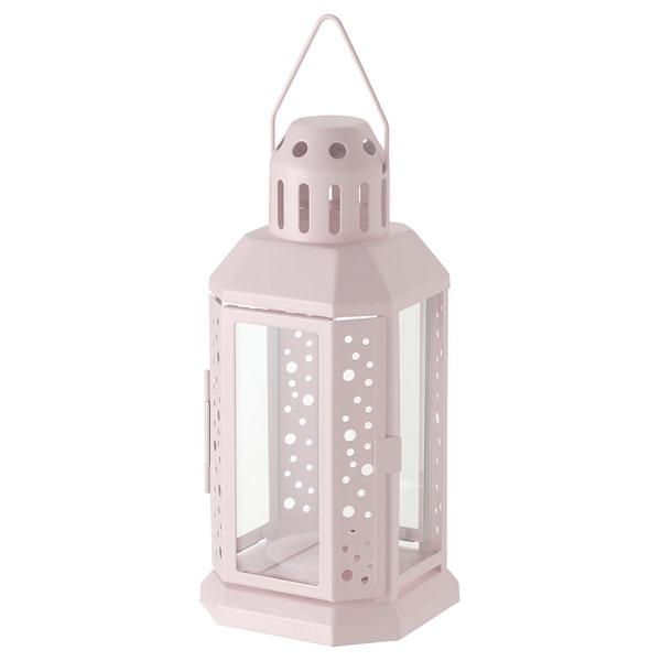 【IKEA/イケア/通販】ENRUM エンルム ティーライト用ランタン 室内/屋外用, ペールピンク...