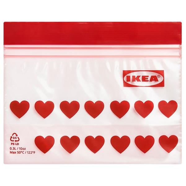 【IKEA/イケア/通販】ISTAD イースタード フリーザーバッグ, レッド/ハート[A](105...