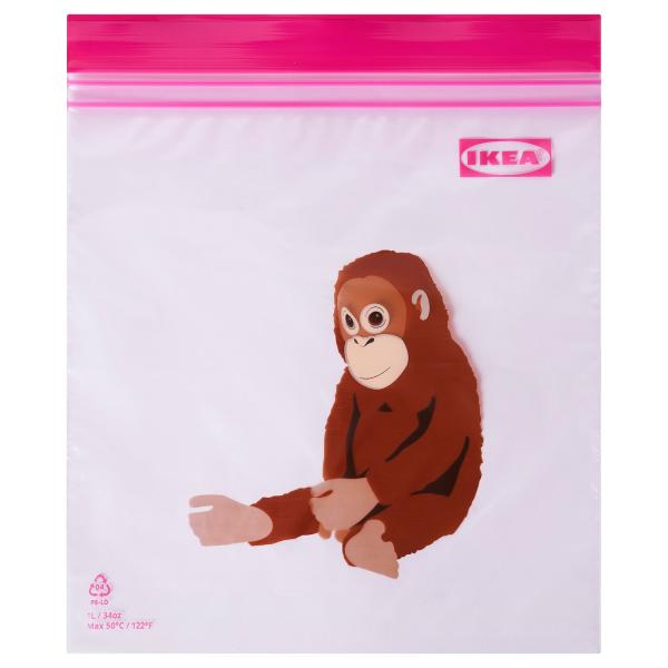 【IKEA/イケア/通販】ISTAD イースタード フリーザーバッグ, オランウータン[A](105...