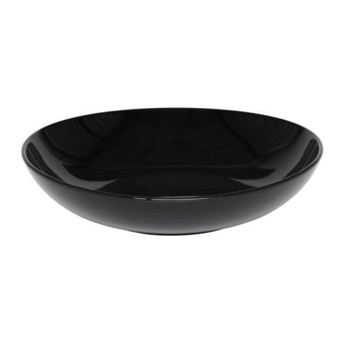 IKEA/イケア FARGRIK 深皿, ブラック, せっ器