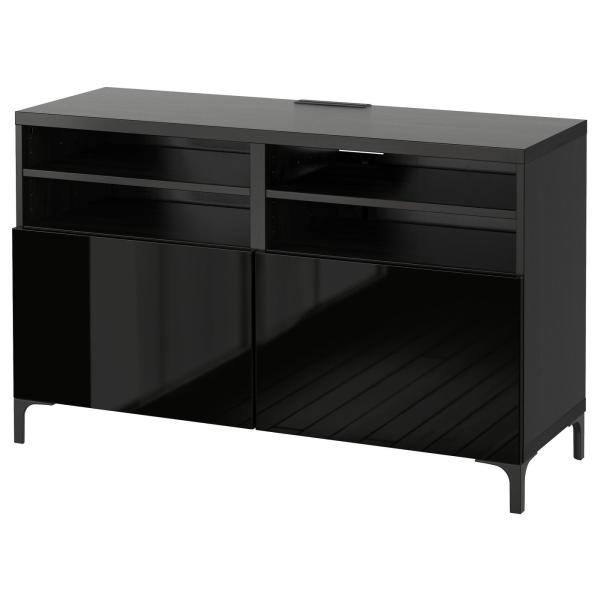 [IKEA/イケア/通販]BESTA ベストー テレビ台 扉付き, ブラックブラウン/セルスヴィーケ...