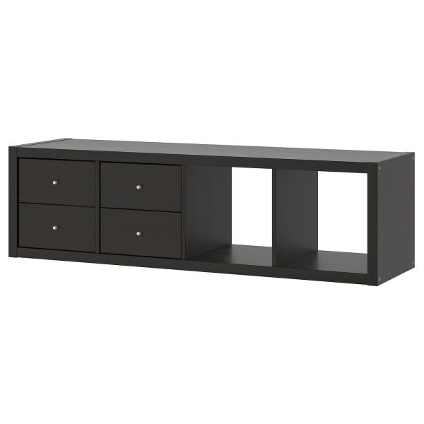 [IKEA/イケア/通販]KALLAX カラックス シェルフユニット インサート2個付き, ブラック...