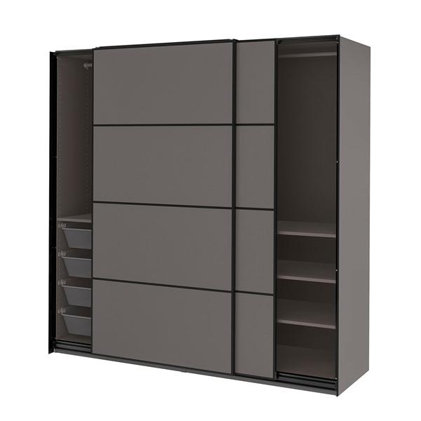 [IKEA/イケア/通販]PAX パックス / MEHAMN メーハムンワードローブ, ダークグレー...