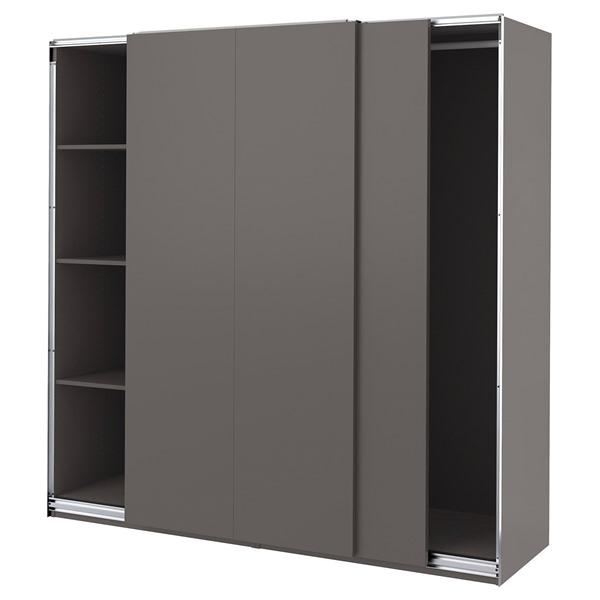 [IKEA/イケア/通販]PAX パックス / HASVIK ハスヴィークワードローブ, ダークグレ...