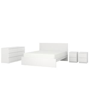 [IKEA/イケア/通販]MALM マルム ベッドルーム家具4点セット, ホワイト, 140x200 cm[10](19488227)