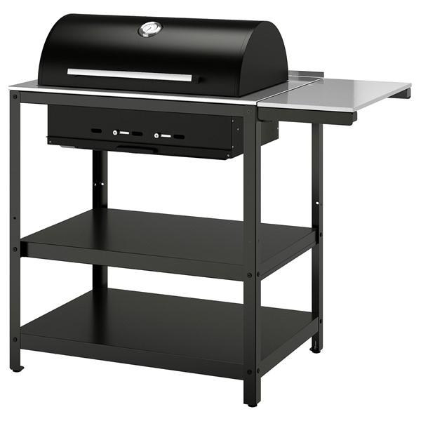 [IKEA/イケア/通販]GRILLSKAR グリルシェール炭火焼きバーベキューグリル サイドテーブ...