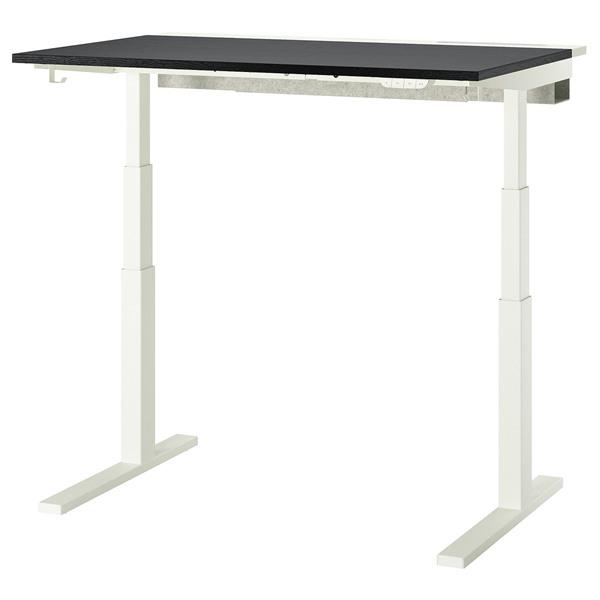 [IKEA/イケア/通販]MITTZON ミッツォーンデスク 昇降式, 100V ブラックステインア...